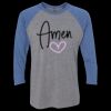 Unisex Triblend Three-Quarter Raglan T-Shirt Thumbnail