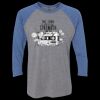 Unisex Triblend Three-Quarter Raglan T-Shirt Thumbnail