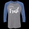 Unisex Triblend Three-Quarter Raglan T-Shirt Thumbnail