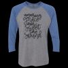 Unisex Triblend Three-Quarter Raglan T-Shirt Thumbnail