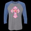 Unisex Triblend Three-Quarter Raglan T-Shirt Thumbnail