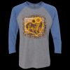 Unisex Triblend Three-Quarter Raglan T-Shirt Thumbnail