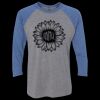 Unisex Triblend Three-Quarter Raglan T-Shirt Thumbnail