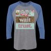 Unisex Triblend Three-Quarter Raglan T-Shirt Thumbnail