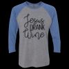 Unisex Triblend Three-Quarter Raglan T-Shirt Thumbnail