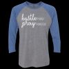 Unisex Triblend Three-Quarter Raglan T-Shirt Thumbnail