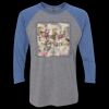 Unisex Triblend Three-Quarter Raglan T-Shirt Thumbnail