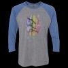 Unisex Triblend Three-Quarter Raglan T-Shirt Thumbnail