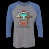 Unisex Triblend Three-Quarter Raglan T-Shirt Thumbnail