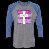 Unisex Triblend Three-Quarter Raglan T-Shirt Thumbnail