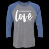 Unisex Triblend Three-Quarter Raglan T-Shirt Thumbnail