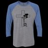Unisex Triblend Three-Quarter Raglan T-Shirt Thumbnail
