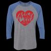 Unisex Triblend Three-Quarter Raglan T-Shirt Thumbnail