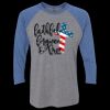 Unisex Triblend Three-Quarter Raglan T-Shirt Thumbnail