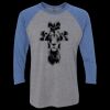 Unisex Triblend Three-Quarter Raglan T-Shirt Thumbnail