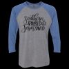 Unisex Triblend Three-Quarter Raglan T-Shirt Thumbnail