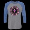 Unisex Triblend Three-Quarter Raglan T-Shirt Thumbnail