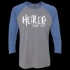 Unisex Triblend Three-Quarter Raglan T-Shirt Thumbnail