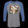 Unisex Triblend Three-Quarter Raglan T-Shirt Thumbnail