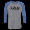 Unisex Triblend Three-Quarter Raglan T-Shirt Thumbnail