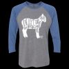 Unisex Triblend Three-Quarter Raglan T-Shirt Thumbnail