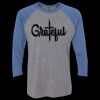 Unisex Triblend Three-Quarter Raglan T-Shirt Thumbnail