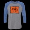 Unisex Triblend Three-Quarter Raglan T-Shirt Thumbnail