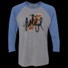 Unisex Triblend Three-Quarter Raglan T-Shirt Thumbnail