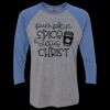 Unisex Triblend Three-Quarter Raglan T-Shirt Thumbnail