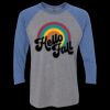 Unisex Triblend Three-Quarter Raglan T-Shirt Thumbnail