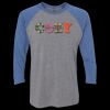 Unisex Triblend Three-Quarter Raglan T-Shirt Thumbnail