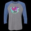 Unisex Triblend Three-Quarter Raglan T-Shirt Thumbnail