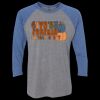 Unisex Triblend Three-Quarter Raglan T-Shirt Thumbnail