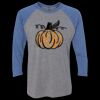 Unisex Triblend Three-Quarter Raglan T-Shirt Thumbnail