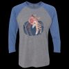 Unisex Triblend Three-Quarter Raglan T-Shirt Thumbnail