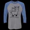 Unisex Triblend Three-Quarter Raglan T-Shirt Thumbnail
