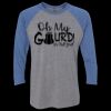 Unisex Triblend Three-Quarter Raglan T-Shirt Thumbnail