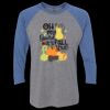 Unisex Triblend Three-Quarter Raglan T-Shirt Thumbnail