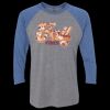 Unisex Triblend Three-Quarter Raglan T-Shirt Thumbnail