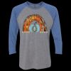 Unisex Triblend Three-Quarter Raglan T-Shirt Thumbnail