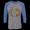 Unisex Triblend Three-Quarter Raglan T-Shirt Thumbnail