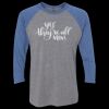 Unisex Triblend Three-Quarter Raglan T-Shirt Thumbnail