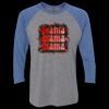 Unisex Triblend Three-Quarter Raglan T-Shirt Thumbnail