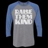 Unisex Triblend Three-Quarter Raglan T-Shirt Thumbnail