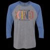 Unisex Triblend Three-Quarter Raglan T-Shirt Thumbnail