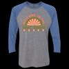 Unisex Triblend Three-Quarter Raglan T-Shirt Thumbnail
