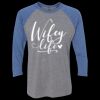 Unisex Triblend Three-Quarter Raglan T-Shirt Thumbnail