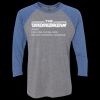 Unisex Triblend Three-Quarter Raglan T-Shirt Thumbnail