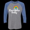 Unisex Triblend Three-Quarter Raglan T-Shirt Thumbnail