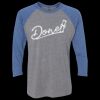 Unisex Triblend Three-Quarter Raglan T-Shirt Thumbnail